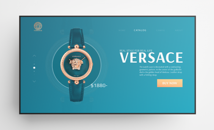 Страница-презентация, часов «Versace»