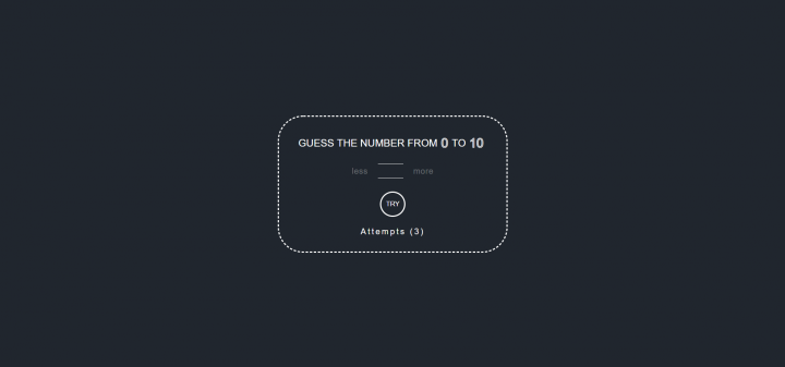 Игра 'Угадай число'
