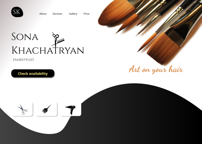 Сайт-визитка для стилиста