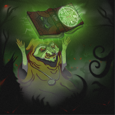 Енот некромант. Арт к песне