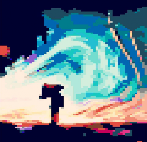 Безумное небо и парень с зонтиком