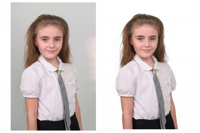 обтравка на белый фон