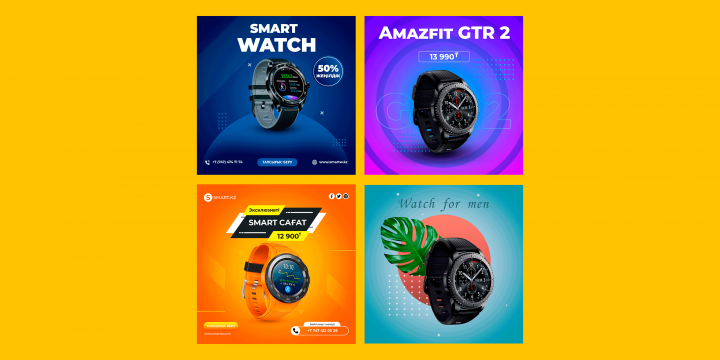 Smart watch banners