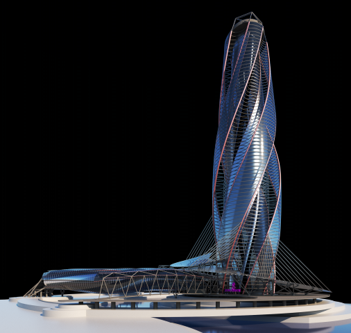 Дизайн фасада комплекса Zentower