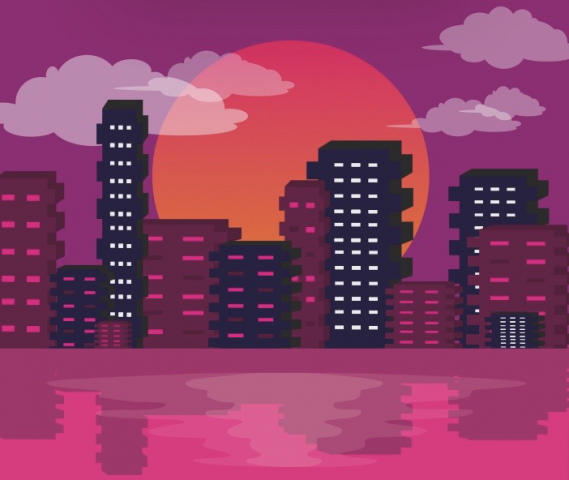 CITY AT SUNSET