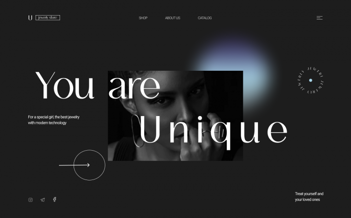 Landing page для магазина украшений