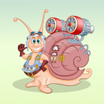 Персонаж "Реактивная улитка" для парка развлечений