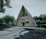 Каркасный дачный дом