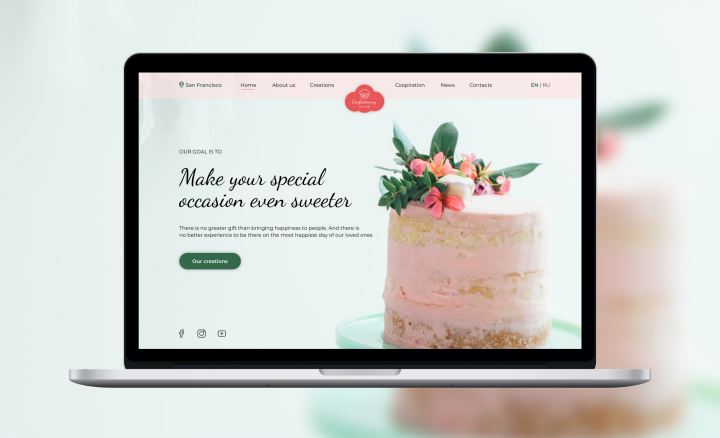 Landing Page для кондитерской «Confectionery»