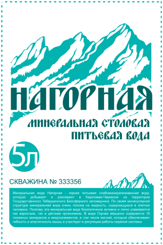 Этикетка для бутилированной воды