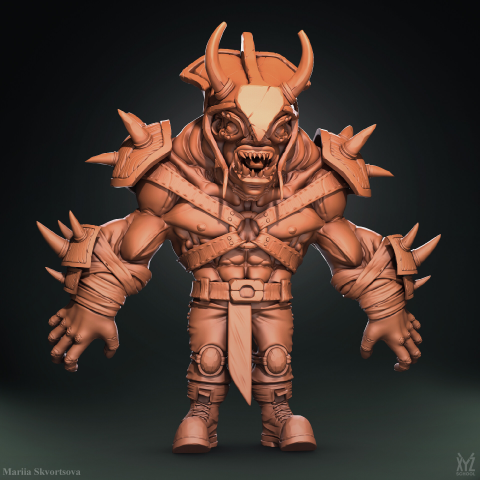 Big Guy. Final compose for a clay render