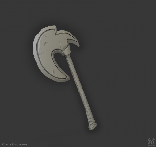 Axe. ZBrush render