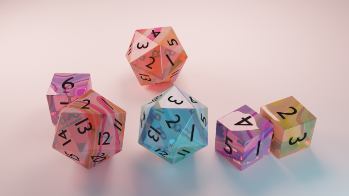 Анимация падения игральных костей