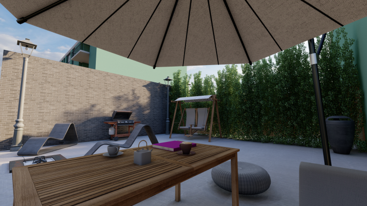 Дизайн эксплуатируемой кровли жилого дома