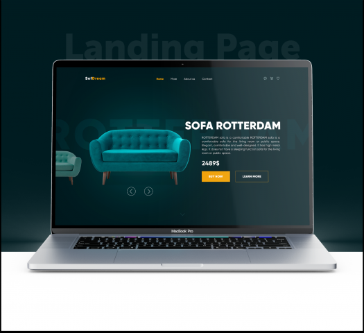 Первый экран для интернет-магазина мебели