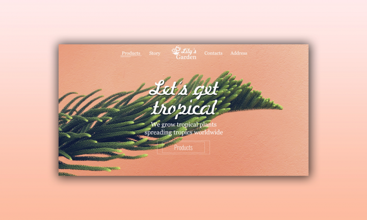 Landing page для магазина цветов