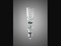 Визуализация лампы. Взрыв-схема