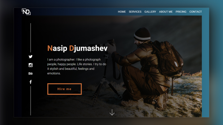 Сайт портфолио фотографа