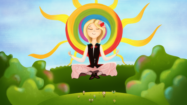 Девушка в гармонии с миром