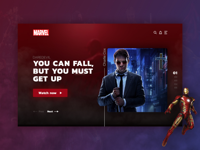 Редизайн сайта MARVEL