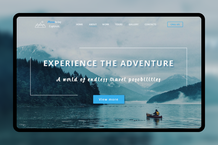 Landing for travel agency