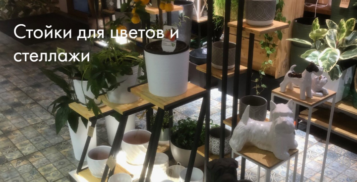 Сайт "Стойки для цветов и стеллажи"