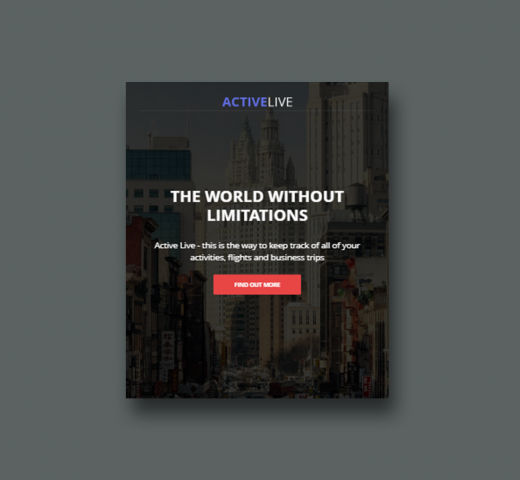 Мобильный сайт "ACTIVELIVE"