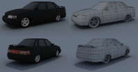 Low-poly. Ваз 2110