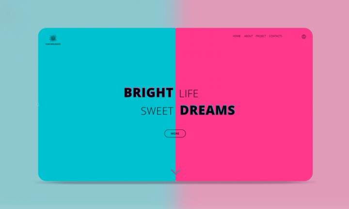 Landing page для компании организации праздников "Fun Holiday"