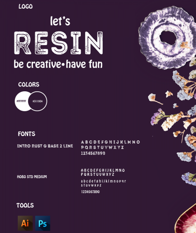 Фирменный стиль бренда "Resin"