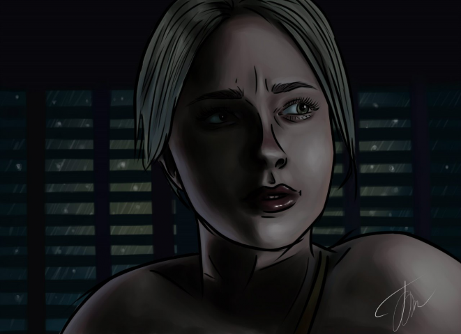 Иллюстрация по игре в комикс стиле (Until Dawn)