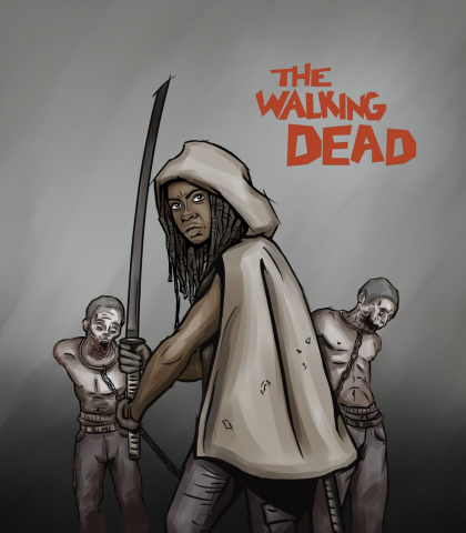 Иллюстрация в комикс стиле (The Walking Dead)