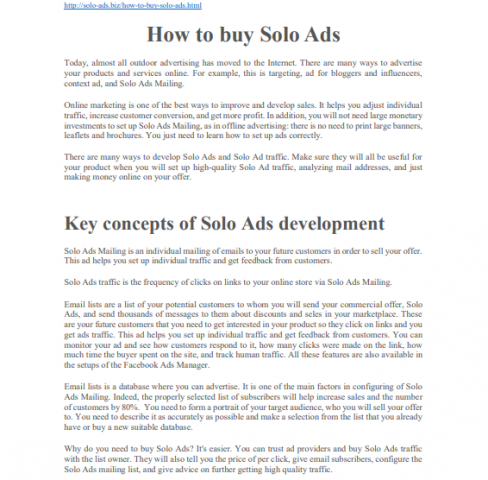 Solo Ads