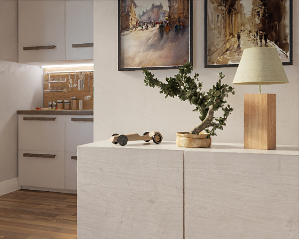 White-wood kitchen