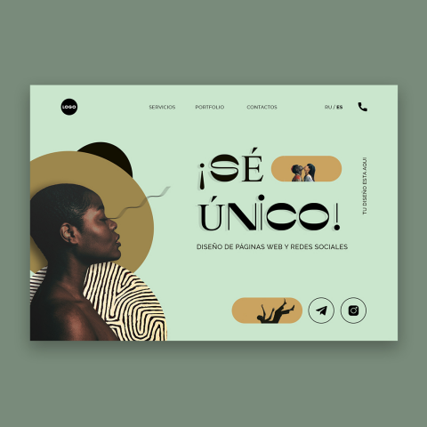 Концепт сайта для веб-дизайнера