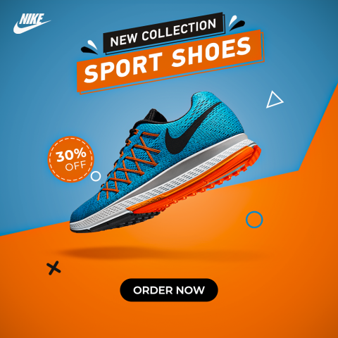 Рекламный креатив кроссовки Nike