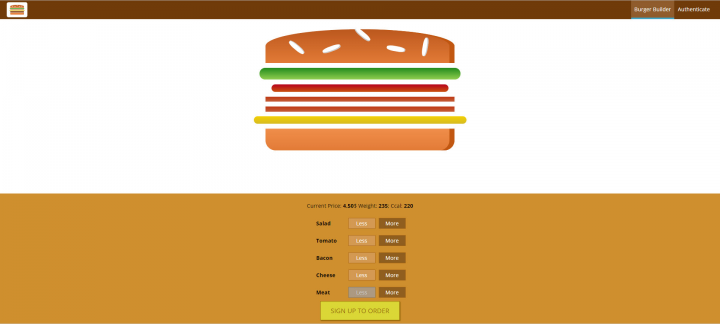 Веб приложение - конструктор бургеров