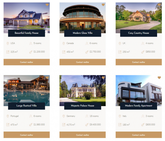 Макет сайта агентства элитной недвижимости