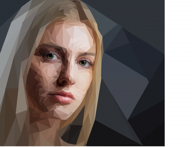 Polygonal portrait