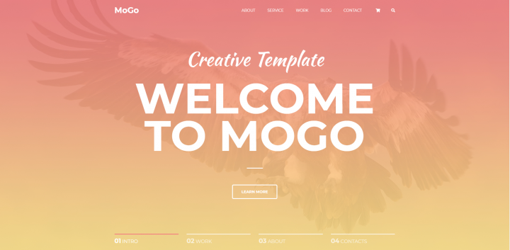 Вёрстка макета "Mogo".