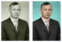 раскрашивание чб фотографии