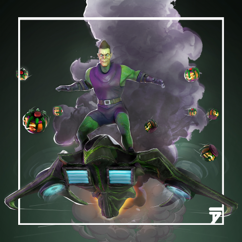 Фан-арт Зелёный Гоблин. Marvel