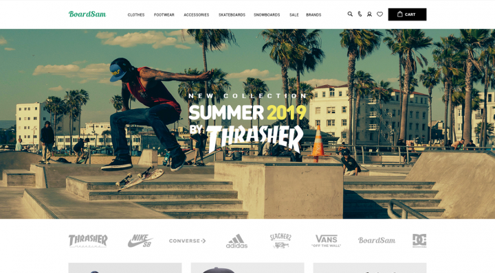 Интернет-магазин для скейтеров