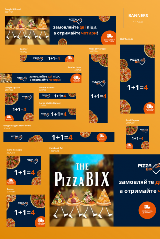 Баннеры для пиццерии Pizza Bix