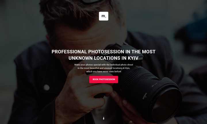 Лендинг для фотографа