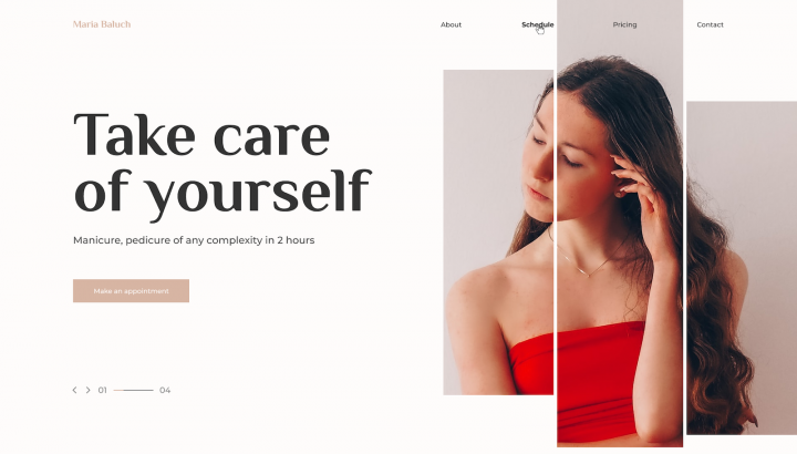 Лендинг для мастера по маникюру