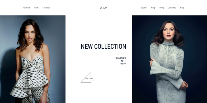 Главная страница интернет-магазина одежды