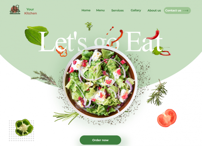 Landing page for Your Kitchen