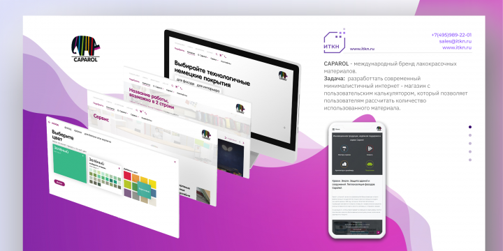 Сайт международного бренда лакокрасочных материалов CAPAROL