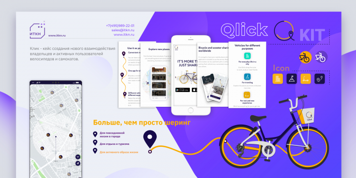 Qlick  Бизнес-платформа и мобильное приложение шеринга (проката)